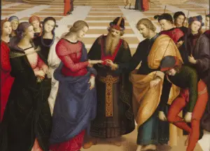 The marriage of a virgin - Rafael (1504)